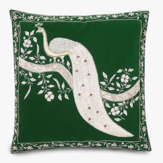 Mor Embroidered Velvet Cushion Cover